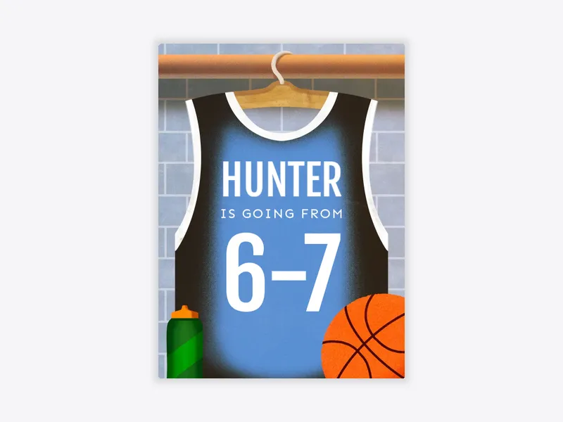 6-7 Basketball Jersey - 7th_birthday - Invitation