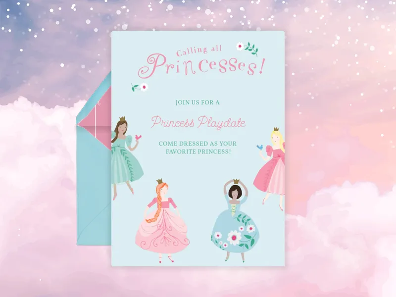 Calling All Princesses - birthday_forkids - Invitation