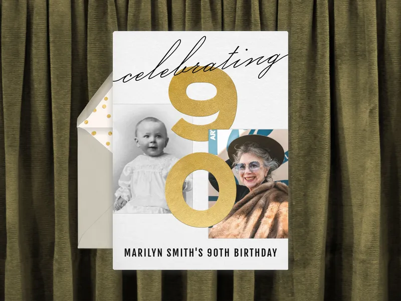 Celebrating a 90th Birthday (Photo) - birthday_milestones - Invitation