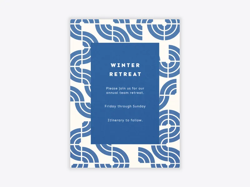 Blue Concentric Waves - wellness_events - Invitation