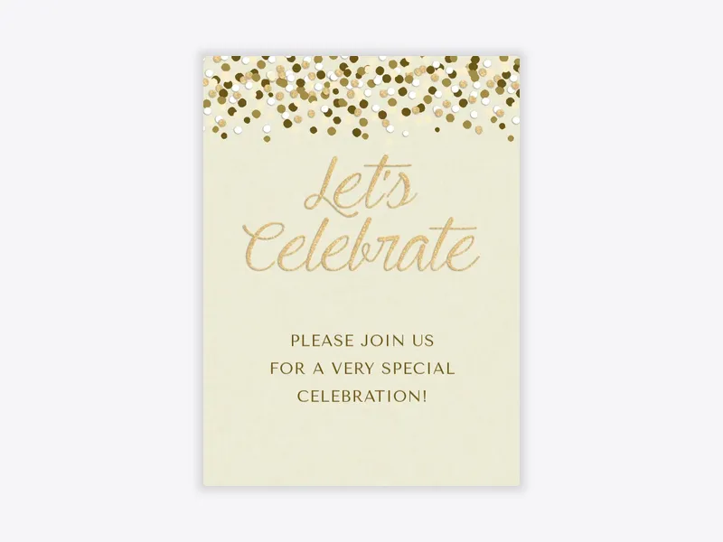 Beige Confetti Fun - featured - Invitation