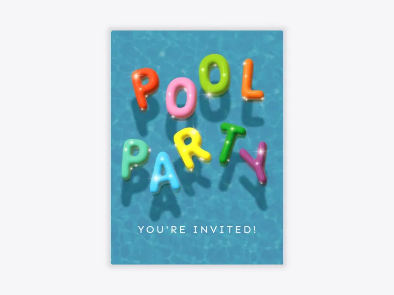 Cool Pool - pool_party - Invitation