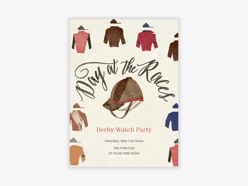 Day at the Races - derby_day - Invitation