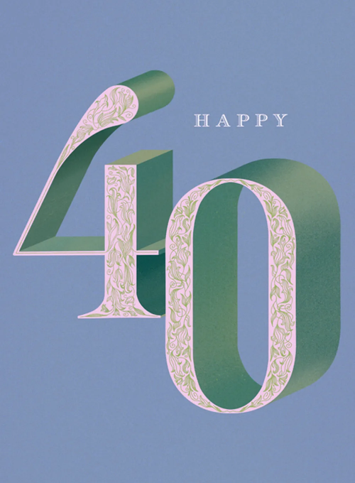 Decorative Birthday - 40 - birthday_cards - Card