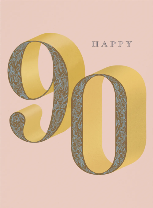 Decorative Birthday - 90 - birthday_cards - Card