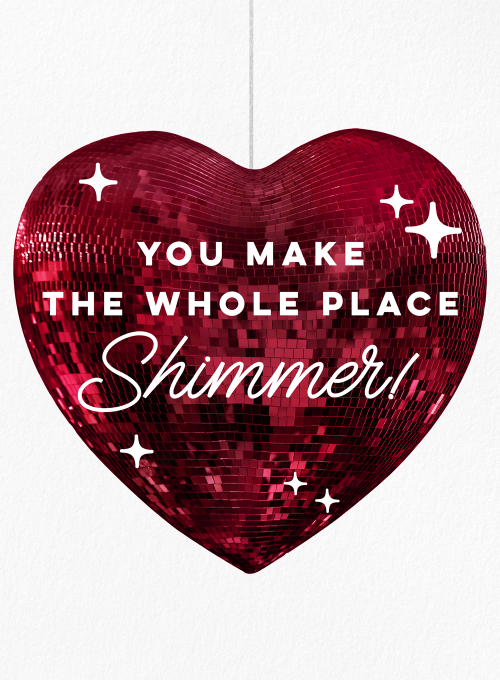 Disco Heart - valentines_day_cards - Card