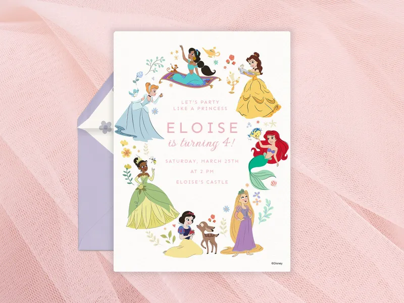 Disney: Princess Friends - featured - Invitation