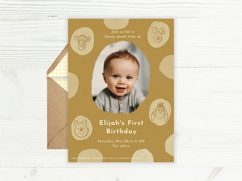 Disney's Winnie the Pooh: So Sweet (Photo) - baby_shower - Invitation