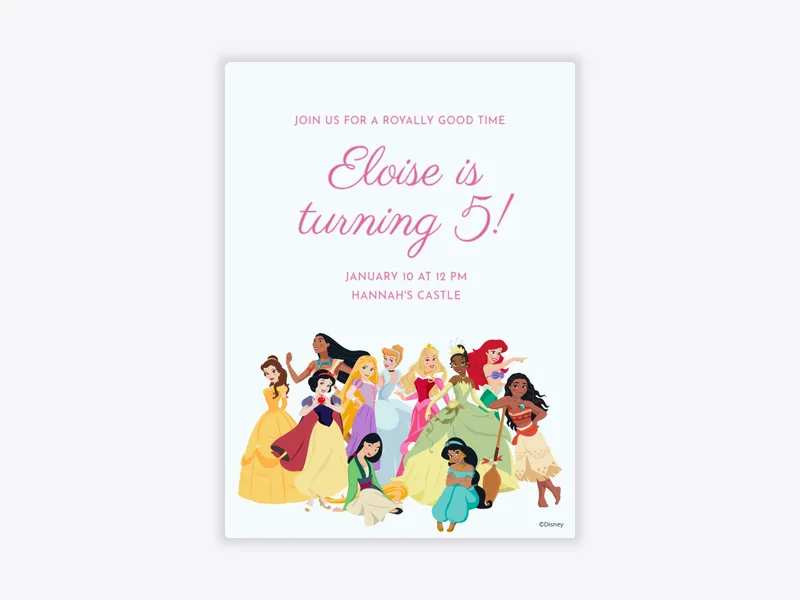 Disney: Princess Party - birthday_forkids - Invitation