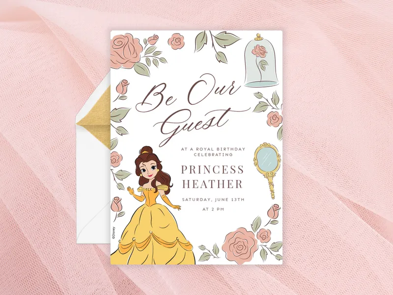 Disney’s Beauty and the Beast: A Royal Guest - featured - Invitation