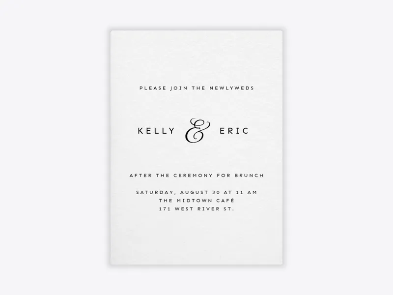 Elegant & Enchanted Typography - post_wedding_brunch - Invitation