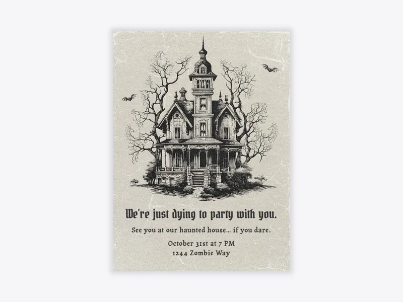 Dying To Party - halloween - Invitation