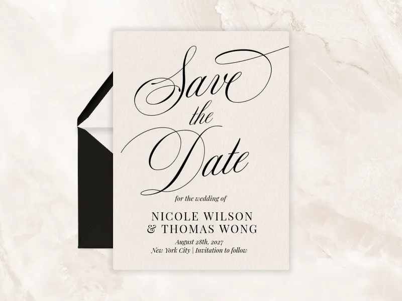 Elegant Script - save_the_date - Invitation