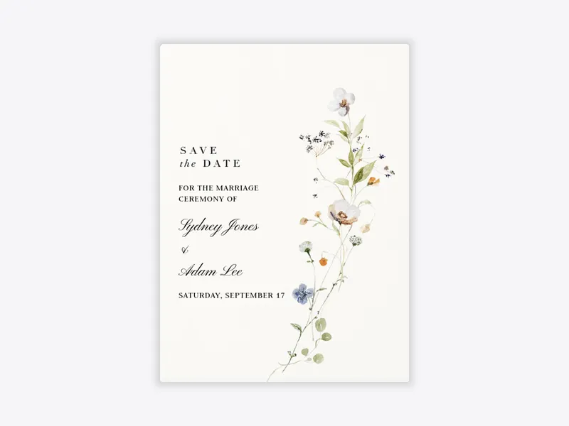 Ikebana Arrangement - baby_save_the_date - Invitation