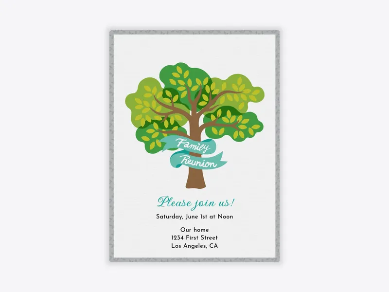 Family Reunion Tree - family_gathering - Invitation