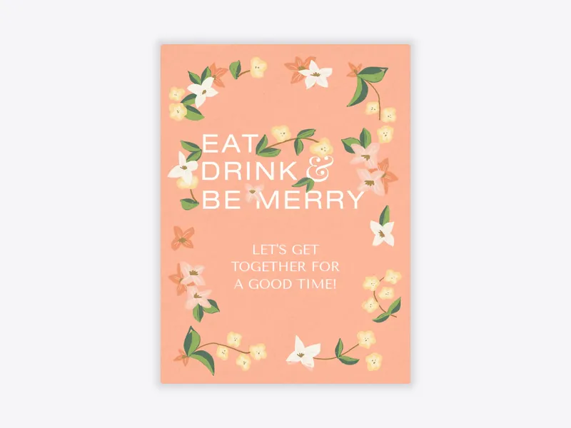 Eat, Drink, Be Merry - family_gathering - Invitation