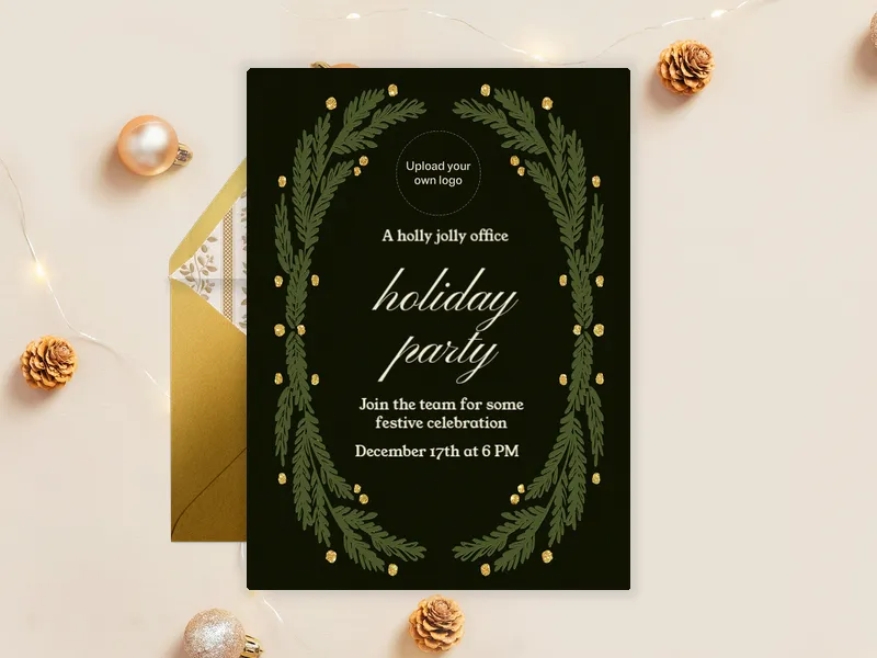 Evergreen Wreath - business_dyo_uyo - Invitation