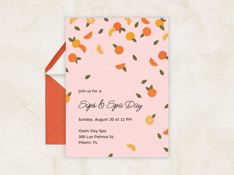 Falling Citrus - featured - Invitation