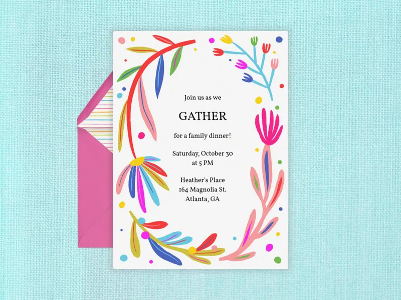 Floral Love - family_gathering - Invitation