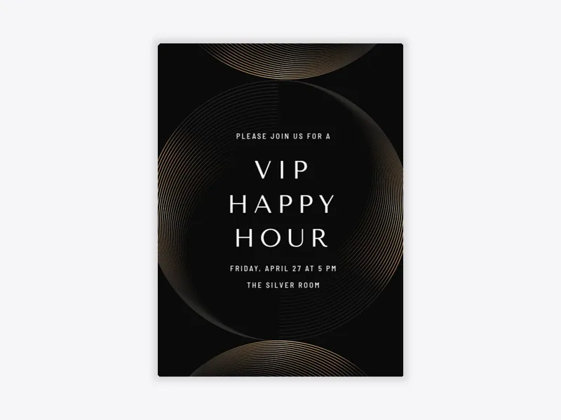 Golden Aura - happy_hour - Invitation