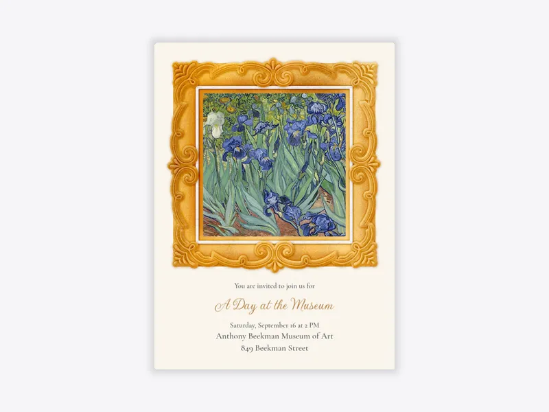 Gold Gallery Frame - school - Invitation