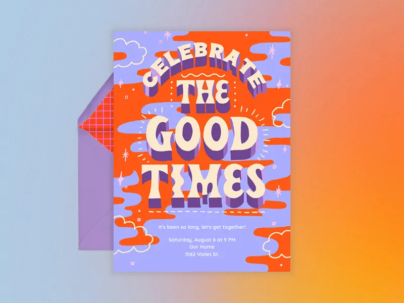 Good Times In The Summer - reunions - Invitation