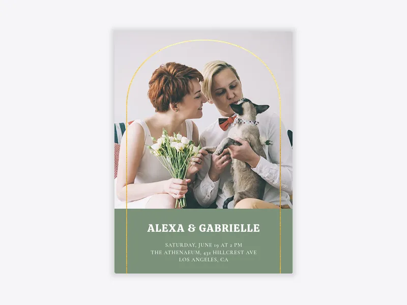 Foil Arch (Photo) - design_your_own - Invitation