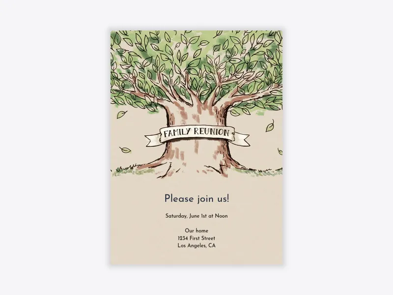 Family Tree Reunion - reunions - Invitation