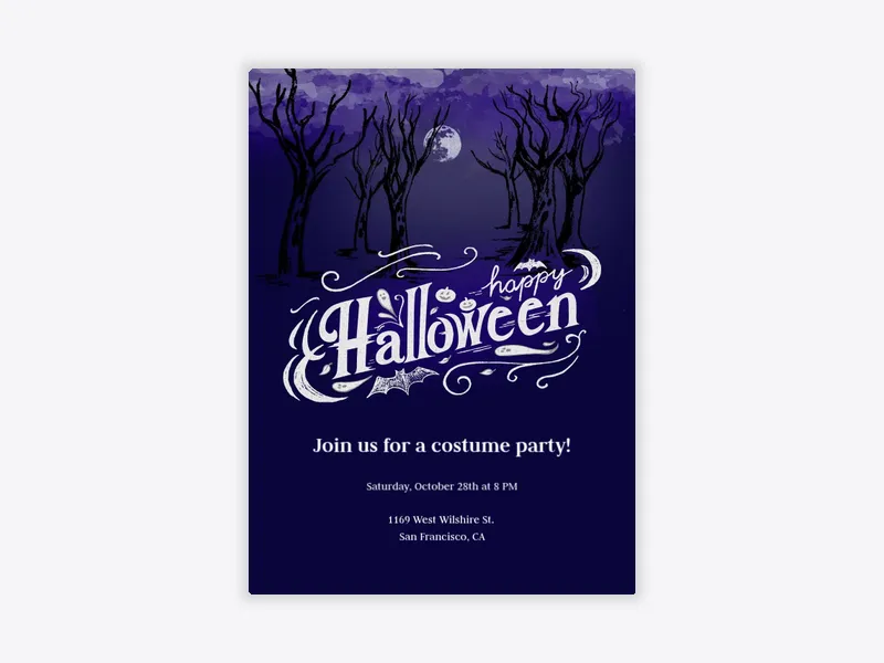 Halloween Trees - featured - Invitation