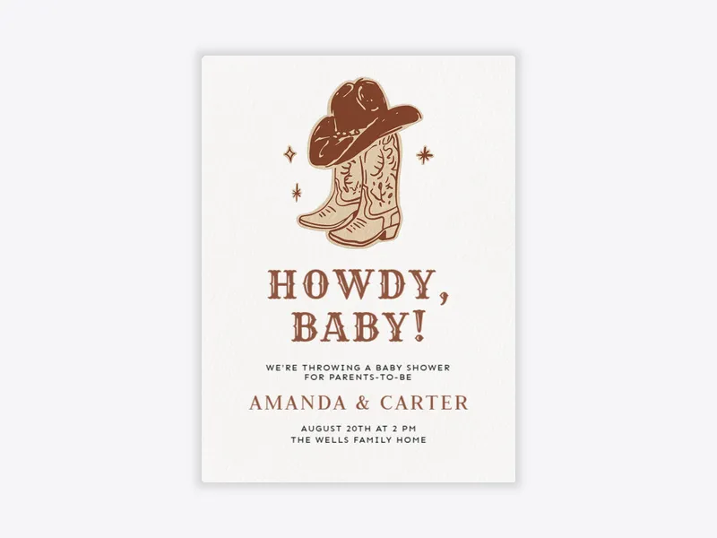 Brown Howdy Partner - featured - Invitation