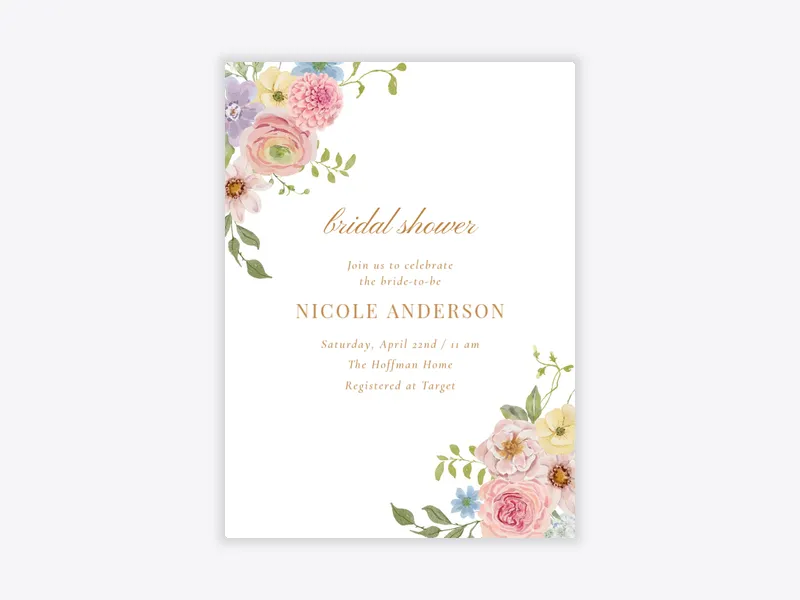Joyful Blooms - showers_and_parties - Invitation