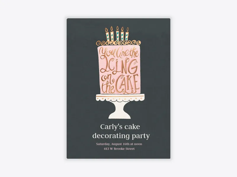 Icing on the Cake - birthday_milestones - Invitation