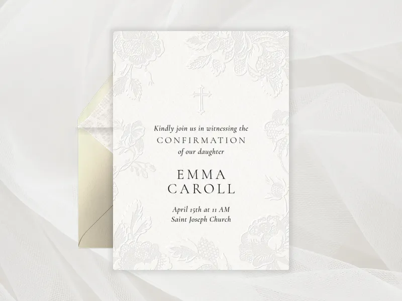 Lacy Darling - confirmation - Invitation