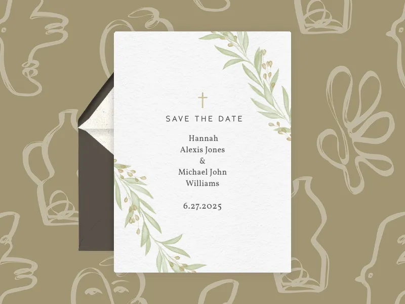 Floral Cross - featured - Invitation