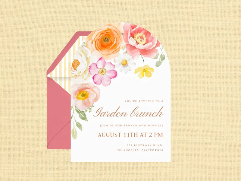 Floral Arch - brunch_lunch - Invitation