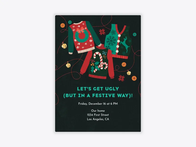 All the Ugly Sweaters - featured - Invitation