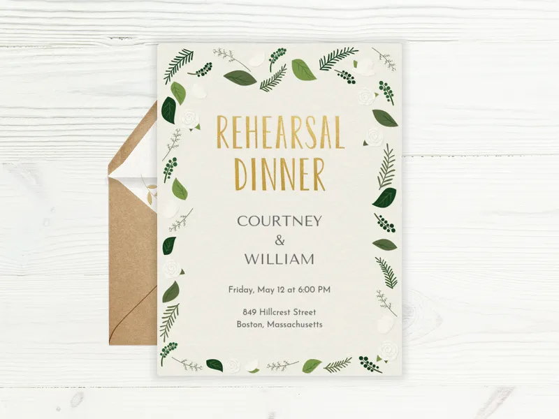 Floating Leaves - wedding_collection - Invitation