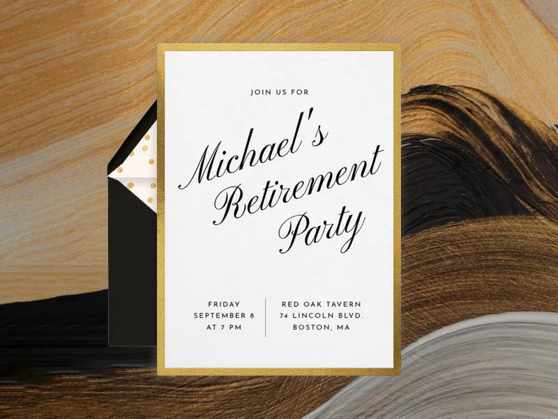 Golden Opportunity - retirement_farewell - Invitation