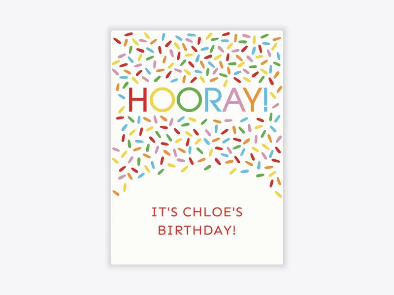 Hooray Sprinkles - kids - Invitation