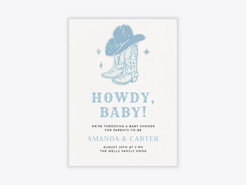 Blue Howdy Partner - featured - Invitation