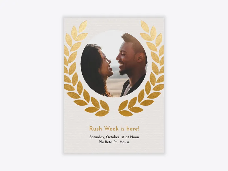 Laurel Greek Letters (Photo) - greek_life - Invitation