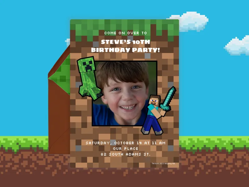 Minecraft: Vanilla Character Frame (Photo) - minecraft - Invitation
