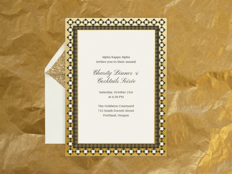 Garden Medallion - greek_life - Invitation