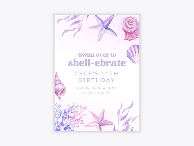 Ocean Treasures - featured - Invitation