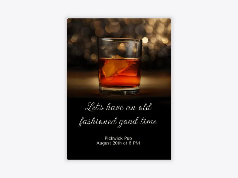 On the Rocks Birthday - adults - Invitation