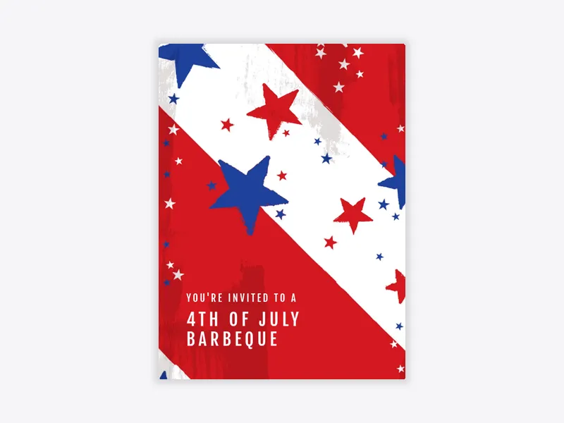 Patriotic Stars - july_fourth - Invitation
