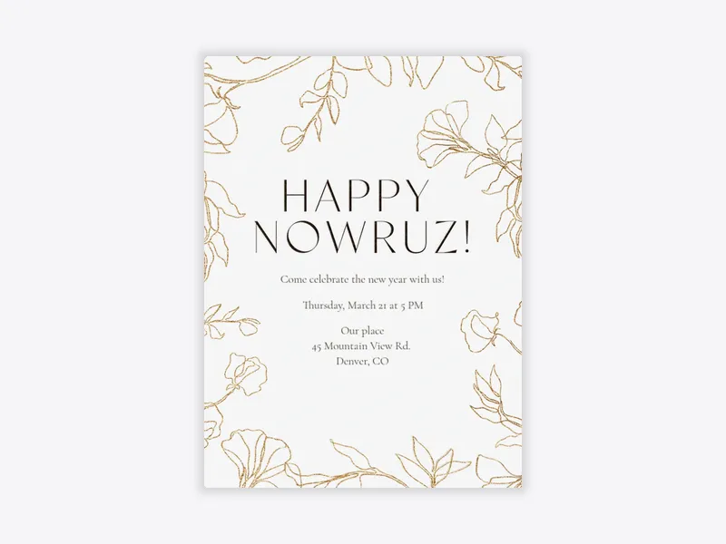Nowruz New Year - nowruz - Invitation