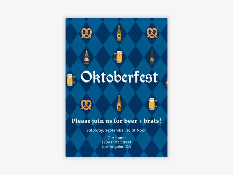 Oktoberfest Pattern - featured - Invitation