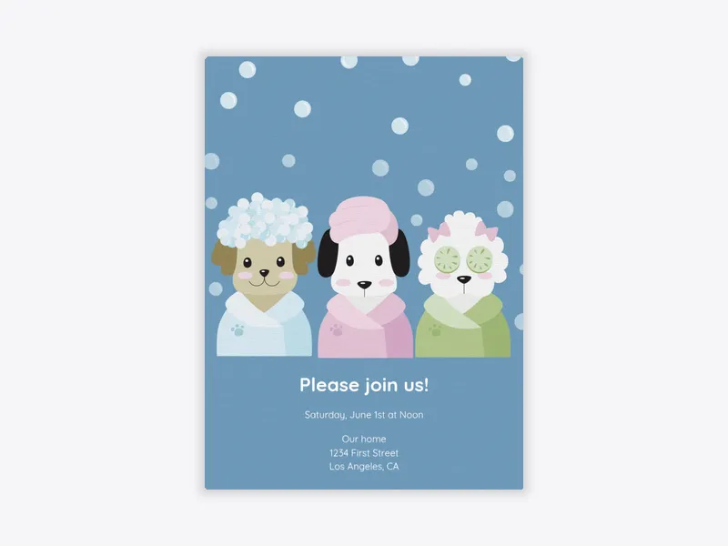 Pooch Spa Day - featured - Invitation