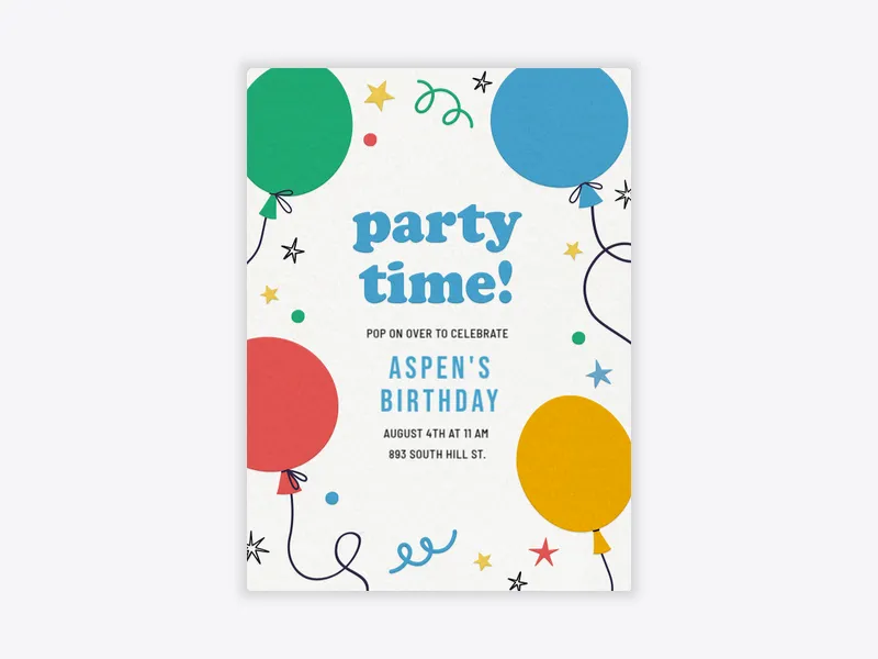 Pop of Fun - birthday_forkids - Invitation